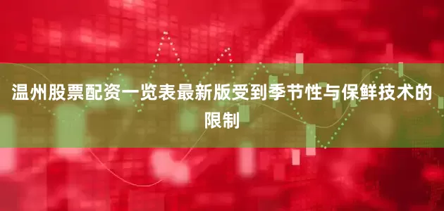 温州股票配资一览表最新版受到季节性与保鲜技术的限制